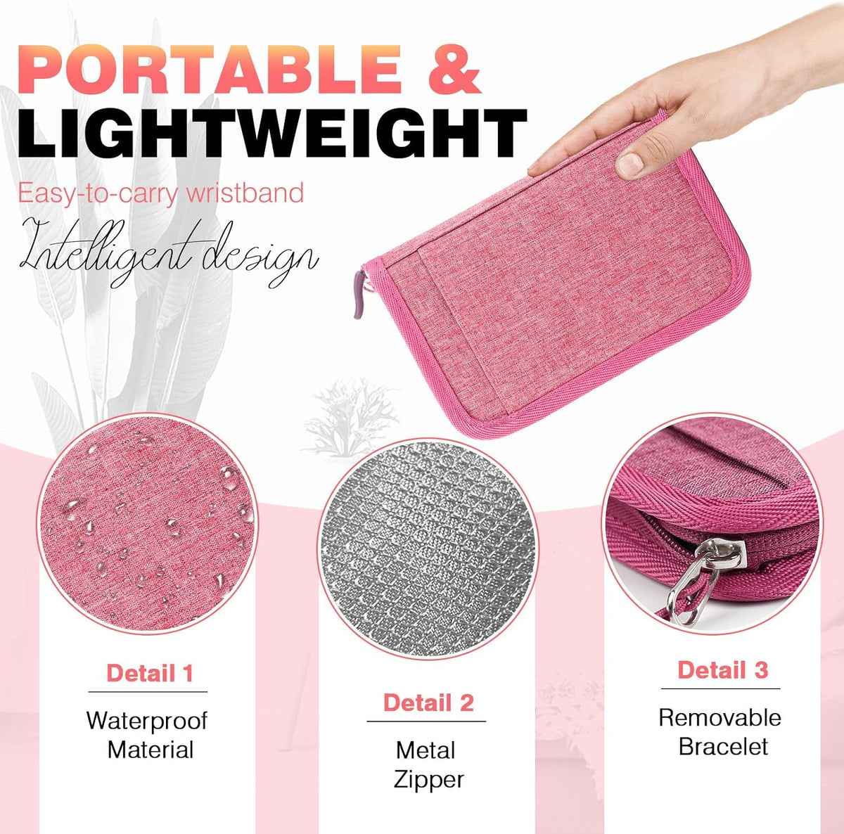 Passport Holder Family RFID Travel Document Organizer for Women Waterproof Passport Wallet Men Portable Case for Cards, Boarding Pass, ID, Money, Tickets with Zipper