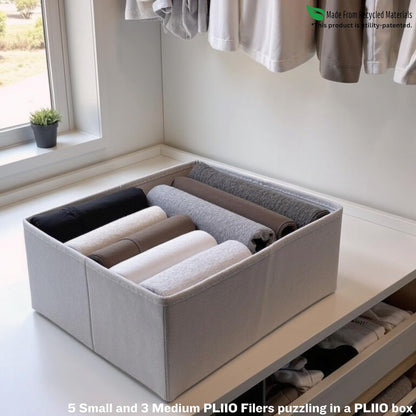 7 Pcs PLIIO Small Filers, Durable Shirt Folder, Space-Saving Closet and Suitcase organizer, Foldable Clothes Organizer, Storage Solution for Home and Travel, Wardrobe Organizer and Clothes Folder