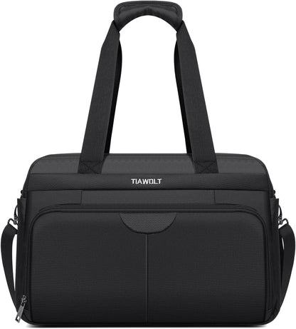 Underseat Carry On Luggage Lightweight Travel Tote Weekender Bag Overnight Duffle for Trip, Travel Essentials Personal Item Travel Bag for Women and Men,Black