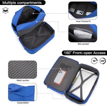 Underseat Carry On Luggage Lightweight Travel Tote Weekender Bag Overnight Duffle for Trip, Travel Essentials Personal Item Travel Bag for Women and Men,Black