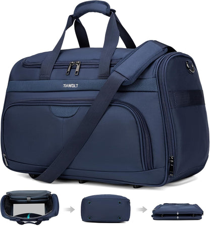 Underseat Carry On Luggage Lightweight Travel Tote Weekender Bag Overnight Duffle for Trip, Travel Essentials Personal Item Travel Bag for Women and Men,Black