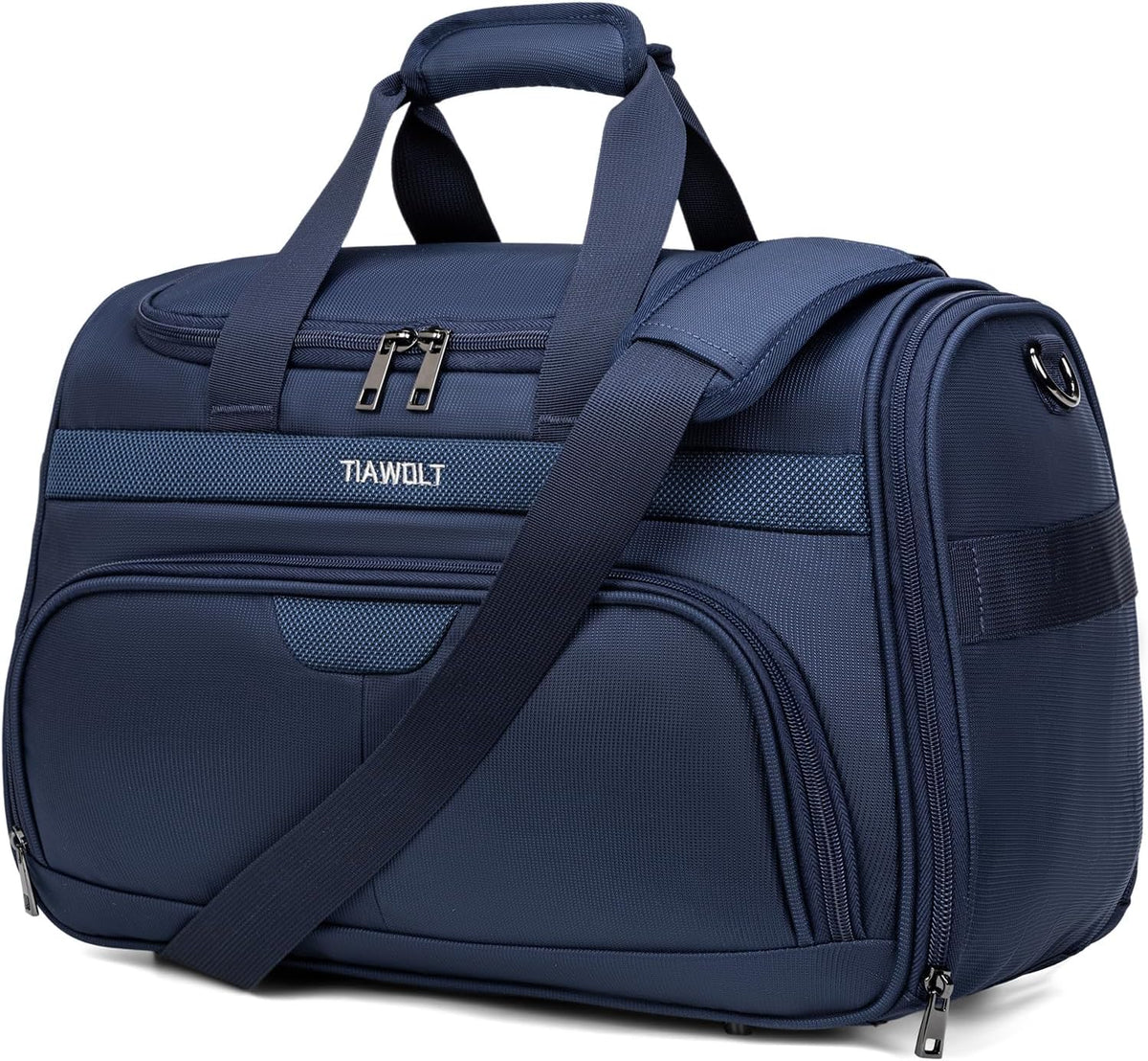 Underseat Carry On Luggage Lightweight Travel Tote Weekender Bag Overnight Duffle for Trip, Travel Essentials Personal Item Travel Bag for Women and Men,Black