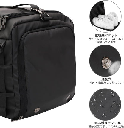 Large Sports Gym Bag, Travel Duffel bag with Wet Pocket & Shoes Compartment for men women, 65L, Lightweight