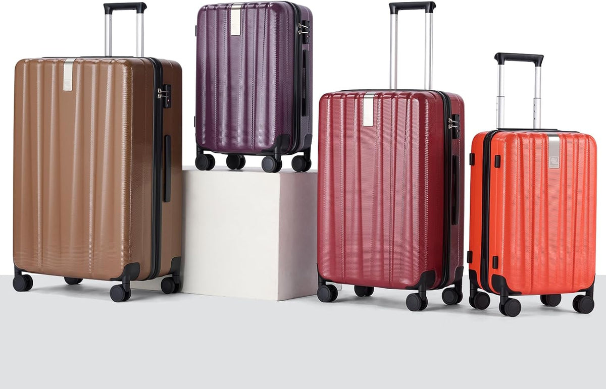 14 Inch Underseat Carry On Luggage with Wheels Hard Shell Suitcases Lightweight Small Luggage for Weekender Mini Suitcase Carry On Bag Travel Luggage for Travel Rolling Suitcase.(Orange)