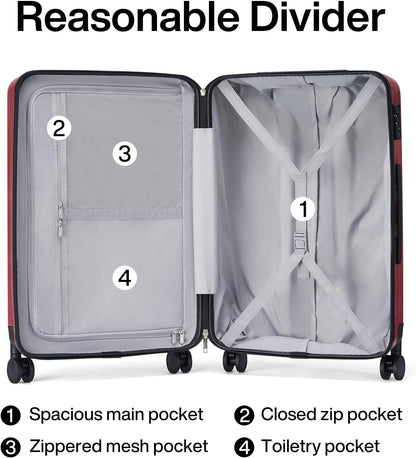 14 Inch Underseat Carry On Luggage with Wheels Hard Shell Suitcases Lightweight Small Luggage for Weekender Mini Suitcase Carry On Bag Travel Luggage for Travel Rolling Suitcase.(Orange)
