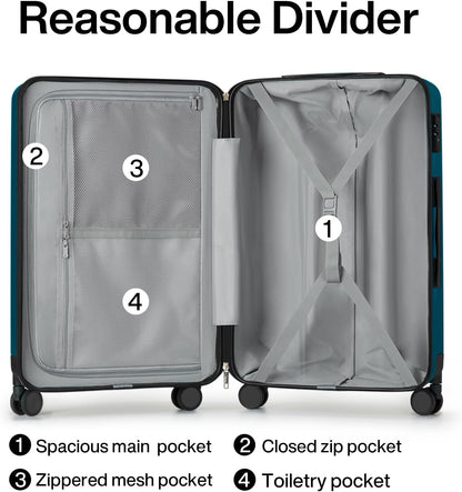 14 Inch Underseat Carry On Luggage with Wheels Hard Shell Suitcases Lightweight Small Luggage for Weekender Mini Suitcase Carry On Bag Travel Luggage for Travel Rolling Suitcase.(Orange)