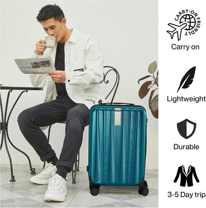 14 Inch Underseat Carry On Luggage with Wheels Hard Shell Suitcases Lightweight Small Luggage for Weekender Mini Suitcase Carry On Bag Travel Luggage for Travel Rolling Suitcase.(Orange)