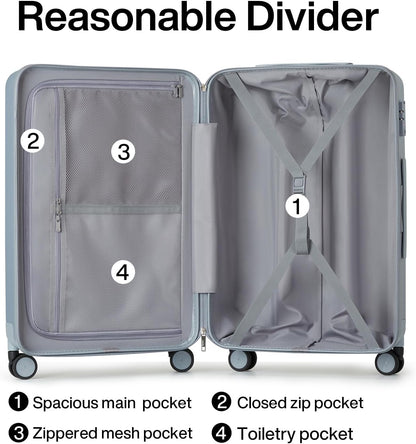 14 Inch Underseat Carry On Luggage with Wheels Hard Shell Suitcases Lightweight Small Luggage for Weekender Mini Suitcase Carry On Bag Travel Luggage for Travel Rolling Suitcase.(Orange)