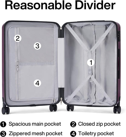 14 Inch Underseat Carry On Luggage with Wheels Hard Shell Suitcases Lightweight Small Luggage for Weekender Mini Suitcase Carry On Bag Travel Luggage for Travel Rolling Suitcase.(Orange)