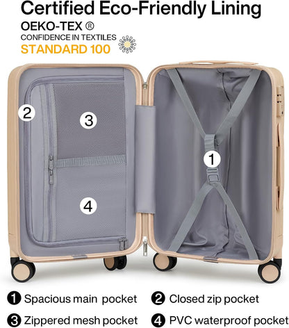 14 Inch Underseat Carry On Luggage with Wheels Hard Shell Suitcases Lightweight Small Luggage for Weekender Mini Suitcase Carry On Bag Travel Luggage for Travel Rolling Suitcase.(Orange)