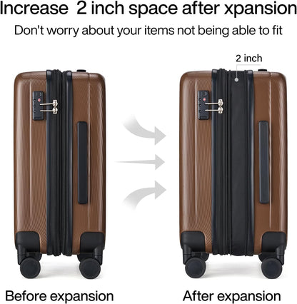 14 Inch Underseat Carry On Luggage with Wheels Hard Shell Suitcases Lightweight Small Luggage for Weekender Mini Suitcase Carry On Bag Travel Luggage for Travel Rolling Suitcase.(Orange)