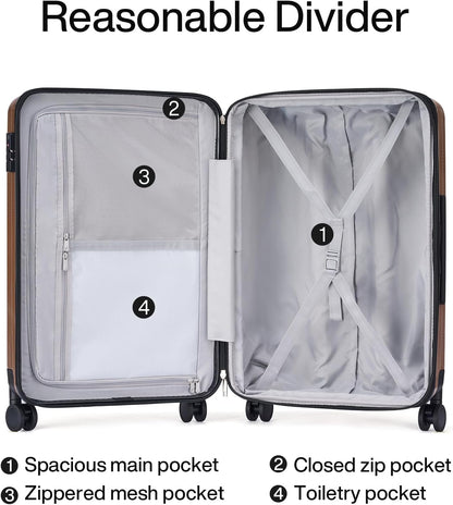 14 Inch Underseat Carry On Luggage with Wheels Hard Shell Suitcases Lightweight Small Luggage for Weekender Mini Suitcase Carry On Bag Travel Luggage for Travel Rolling Suitcase.(Orange)