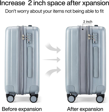14 Inch Underseat Carry On Luggage with Wheels Hard Shell Suitcases Lightweight Small Luggage for Weekender Mini Suitcase Carry On Bag Travel Luggage for Travel Rolling Suitcase.(Orange)