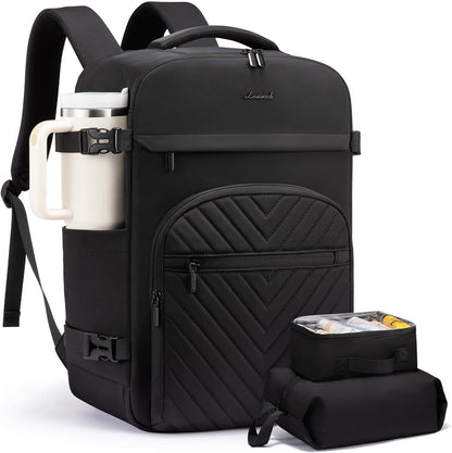 40L Travel Backpack for Women Men, Large Carry on Backpack for Airplanes TSA Personal Item Travel Bag fits 15.6" Laptop, Waterproof Weekender Essentials Airline Approved with 2 Packing Cubes