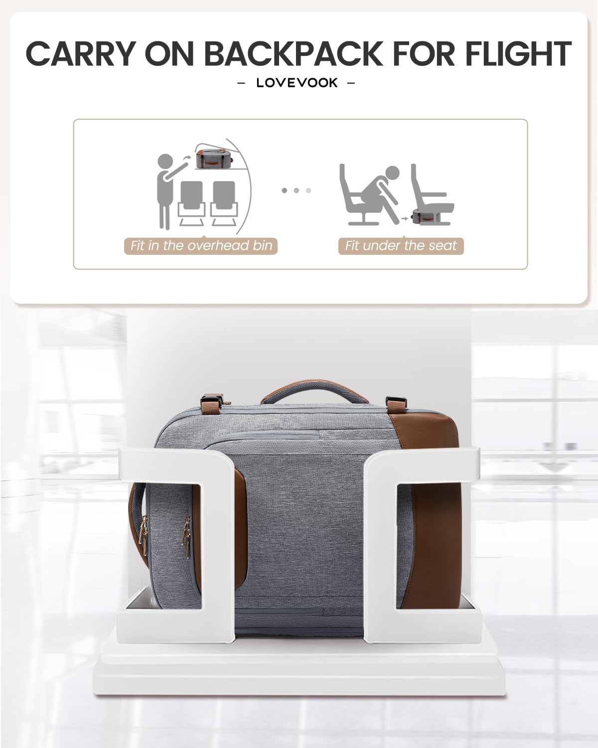 40L Travel Backpack for Women Men, Large Carry on Backpack for Airplanes TSA Personal Item Travel Bag fits 15.6" Laptop, Waterproof Weekender Essentials Airline Approved with 2 Packing Cubes