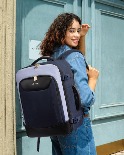 40L Travel Backpack for Women Men, Large Carry on Backpack for Airplanes TSA Personal Item Travel Bag fits 15.6" Laptop, Waterproof Weekender Essentials Airline Approved with 2 Packing Cubes