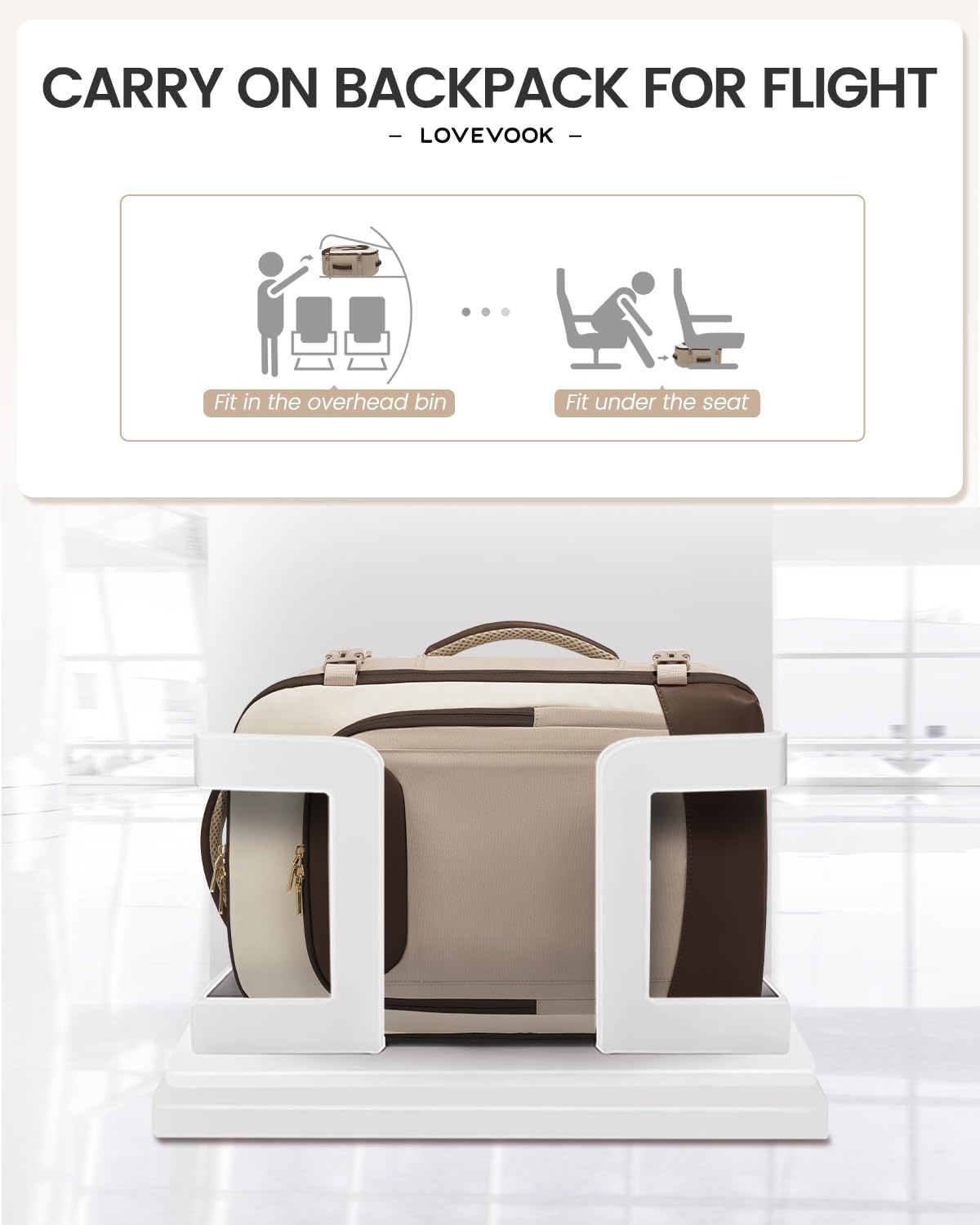 40L Travel Backpack for Women Men, Large Carry on Backpack for Airplanes TSA Personal Item Travel Bag fits 15.6" Laptop, Waterproof Weekender Essentials Airline Approved with 2 Packing Cubes