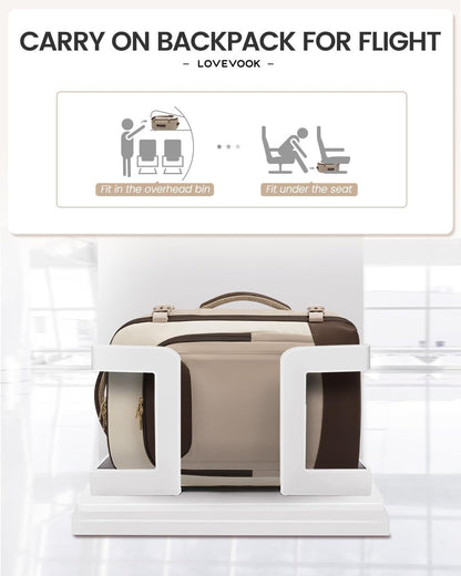 40L Travel Backpack for Women Men, Large Carry on Backpack for Airplanes TSA Personal Item Travel Bag fits 15.6" Laptop, Waterproof Weekender Essentials Airline Approved with 2 Packing Cubes