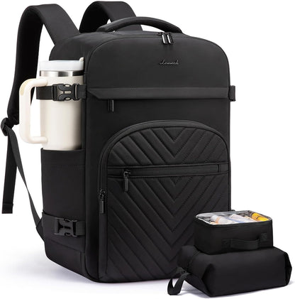 40L Travel Backpack for Women Men, Large Carry on Backpack for Airplanes TSA Personal Item Travel Bag fits 15.6" Laptop, Waterproof Weekender Essentials Airline Approved with 2 Packing Cubes