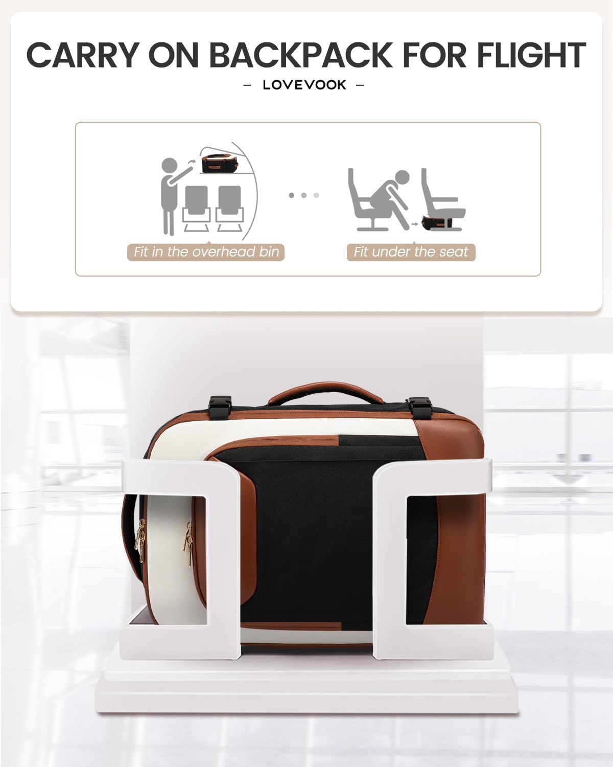 40L Travel Backpack for Women Men, Large Carry on Backpack for Airplanes TSA Personal Item Travel Bag fits 15.6" Laptop, Waterproof Weekender Essentials Airline Approved with 2 Packing Cubes