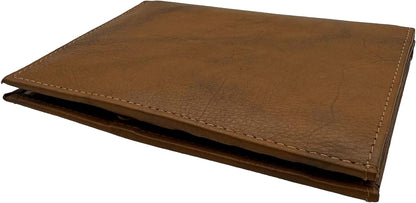 Grey RFID Genuine Leather Passport Wallet