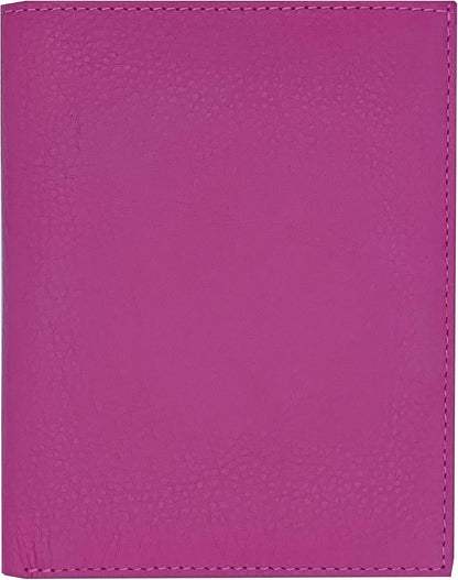 Grey RFID Genuine Leather Passport Wallet