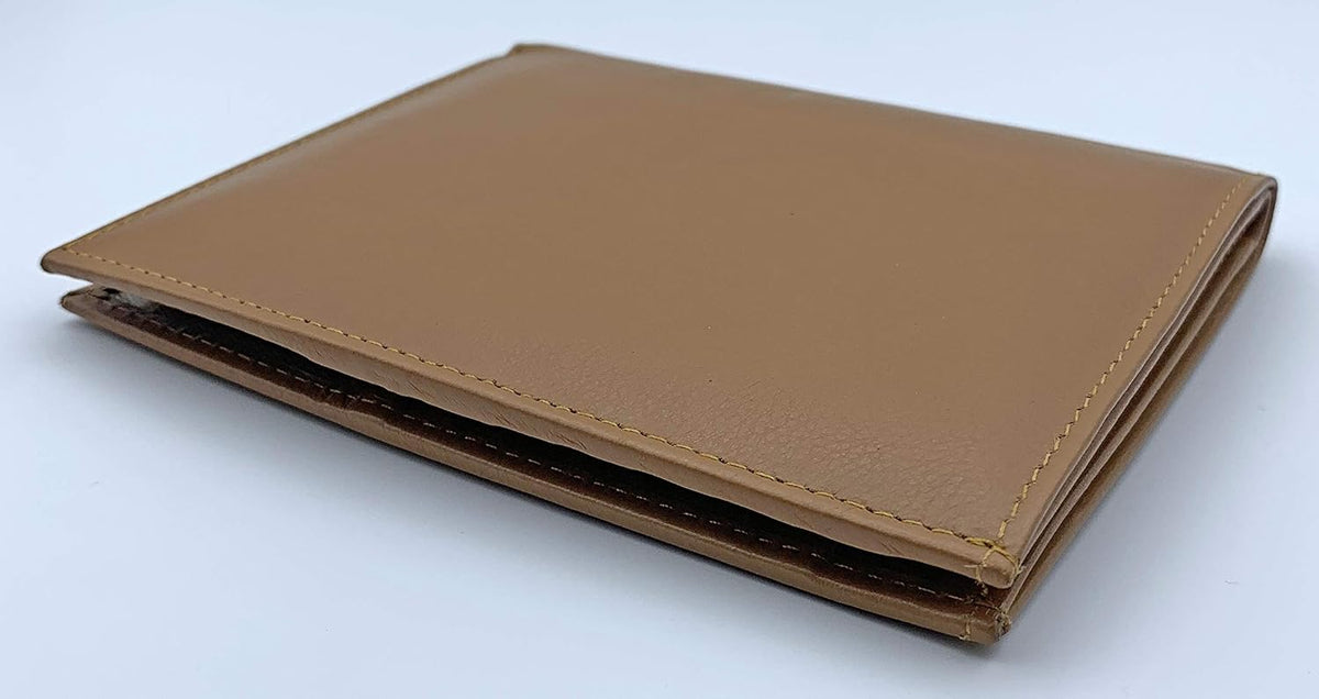 Grey RFID Genuine Leather Passport Wallet