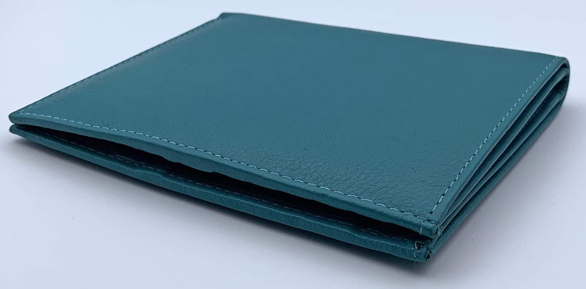 Grey RFID Genuine Leather Passport Wallet