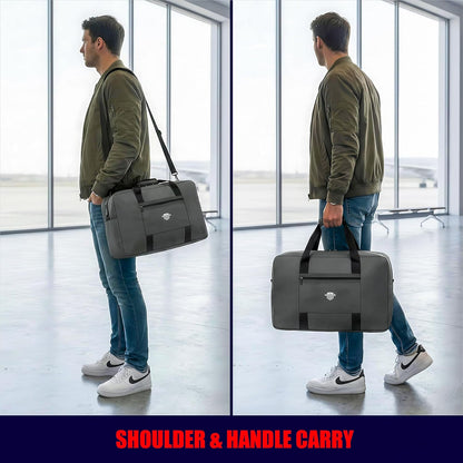 USA Travel Tote Bag for Men/Women 40L Weekender Overnight Carry on Luggage Bag Foldable/Collapsible Everyday Duffle Travel Bag for Camping, Road Trip, Shopping Handle & Shoulder Carry