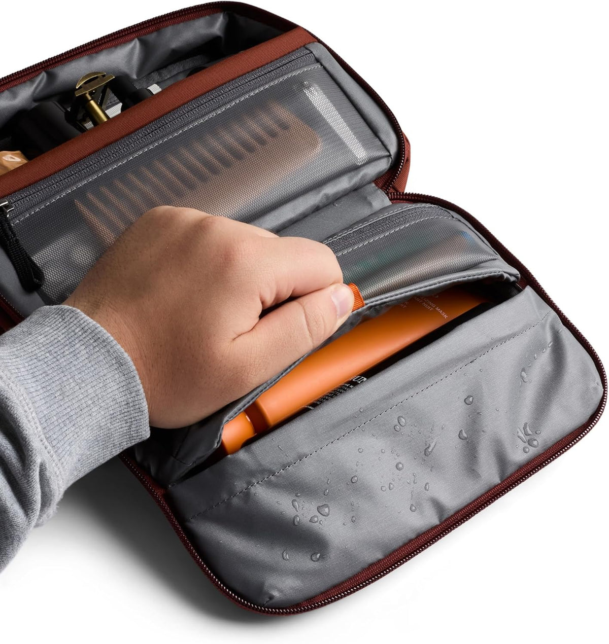 Hanging Toiletry Kit (hanging 3 liter toiletry bag for men and women, and designed for travel) - Clay