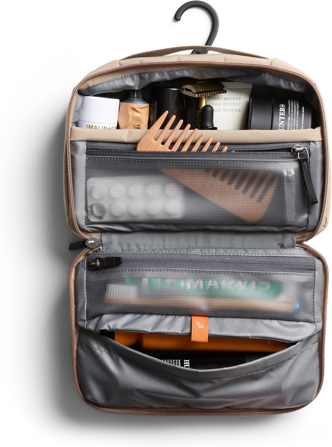Hanging Toiletry Kit (hanging 3 liter toiletry bag for men and women, and designed for travel) - Clay
