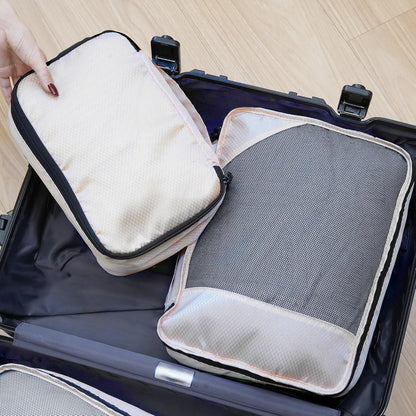 8-Piece Packing Cubes for Travel, 2026 Upgraded Durable Zippers & Reinforced Mesh, Complete Luggage Organizer Set with Shoe/Toiletry/Laundry Bags, 4 Sizes for Suitcase, Men Women, (Purple)