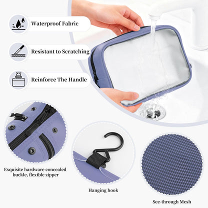 8-Piece Packing Cubes for Travel, 2026 Upgraded Durable Zippers & Reinforced Mesh, Complete Luggage Organizer Set with Shoe/Toiletry/Laundry Bags, 4 Sizes for Suitcase, Men Women, (Purple)