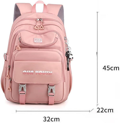 University Bookbag copmuter Daypack Backpack Outdoor Bag Waterproof Travel Notebook College Backpack woman (Purple)