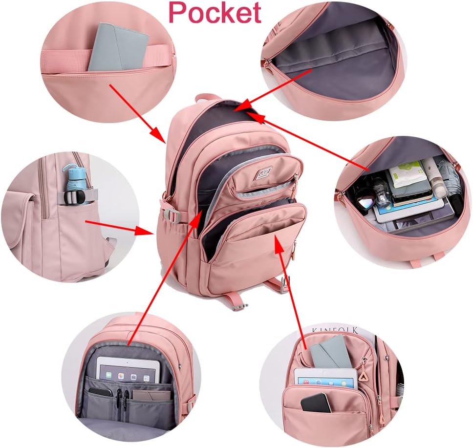 University Bookbag copmuter Daypack Backpack Outdoor Bag Waterproof Travel Notebook College Backpack woman (Purple)