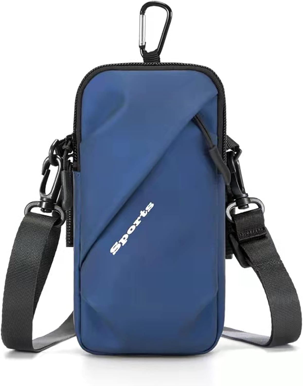 Phone Holder, Small Crossbody Shoulder Holsters Bag with Arm Band, Fits iPhone and Android, Use for Running, Walking, Hiking & Biking (6.7 Inches, Grayish White)