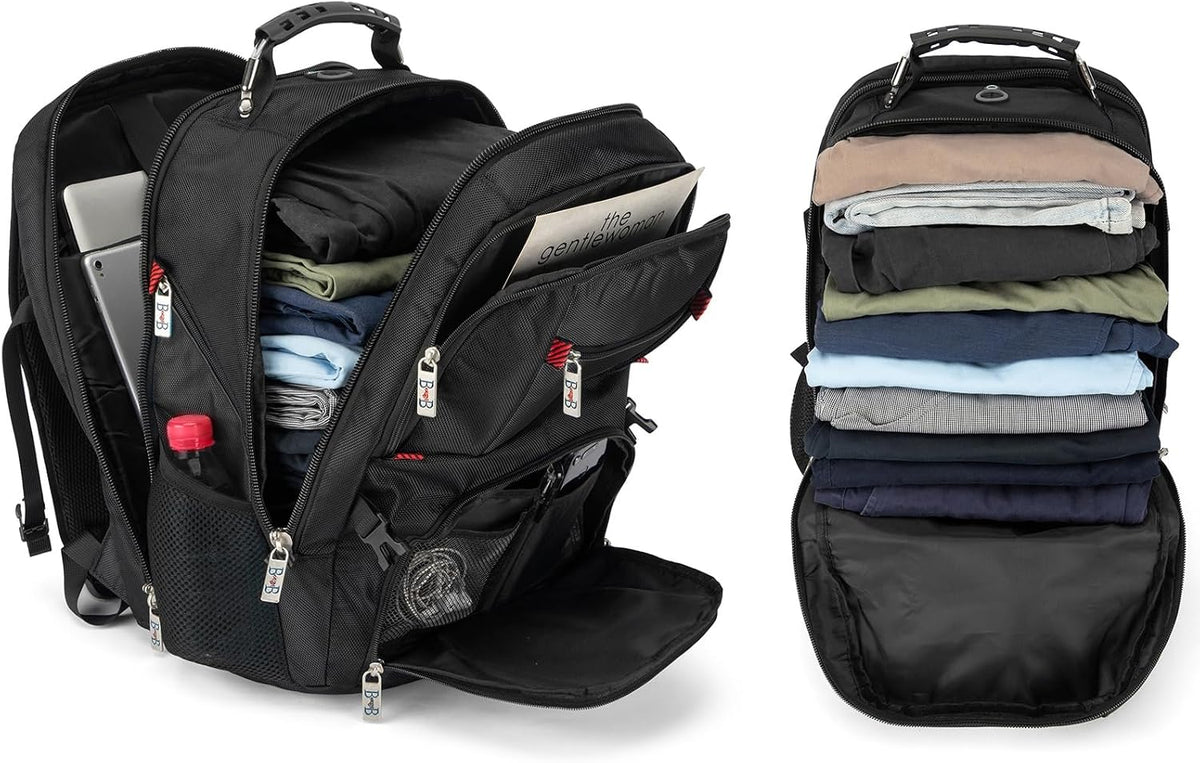 17x13x8 Inches Laptop College Travel Backpacks for Men Women, Under-Seat Backpack for JetBlue, Spirit, Frontier(Black)