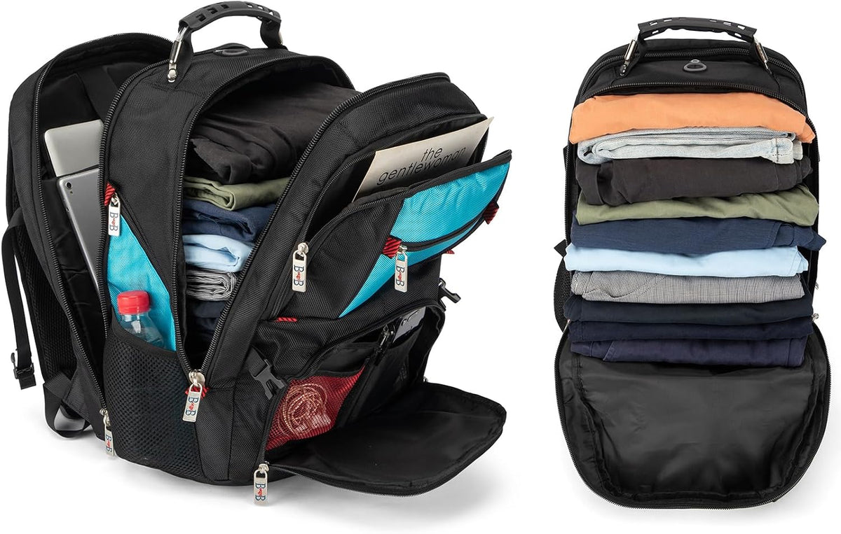 17x13x8 Inches Laptop College Travel Backpacks for Men Women, Under-Seat Backpack for JetBlue, Spirit, Frontier(Black)