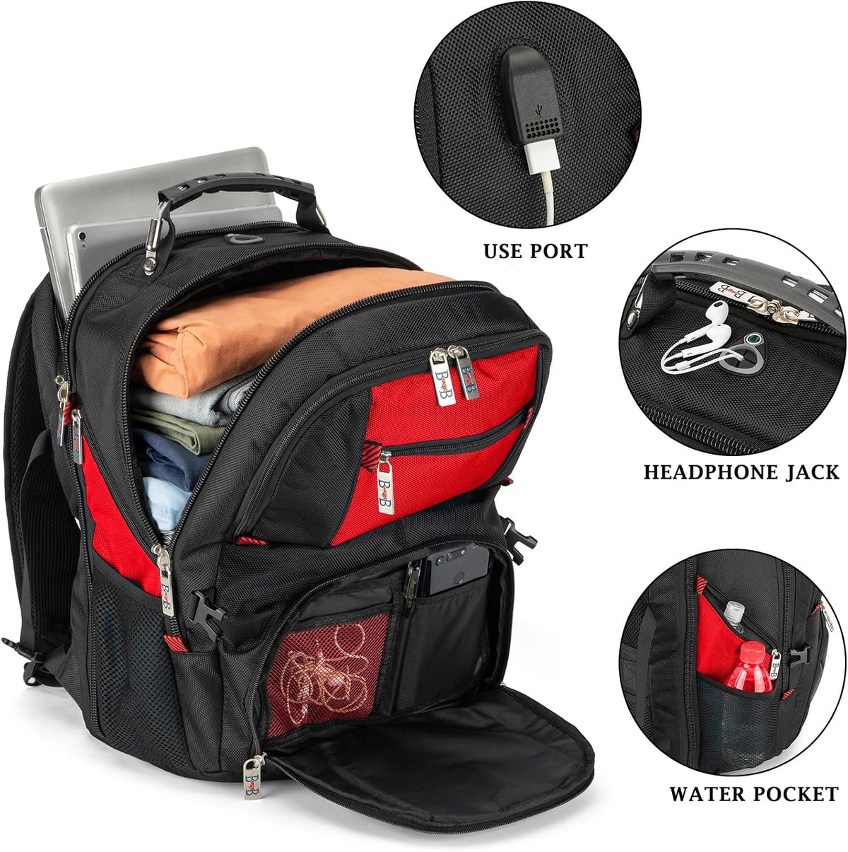 17x13x8 Inches Laptop College Travel Backpacks for Men Women, Under-Seat Backpack for JetBlue, Spirit, Frontier(Black)