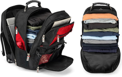 17x13x8 Inches Laptop College Travel Backpacks for Men Women, Under-Seat Backpack for JetBlue, Spirit, Frontier(Black)