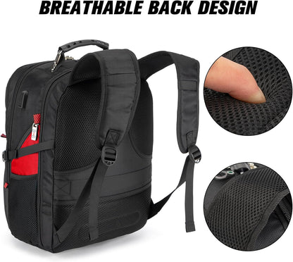17x13x8 Inches Laptop College Travel Backpacks for Men Women, Under-Seat Backpack for JetBlue, Spirit, Frontier(Black)