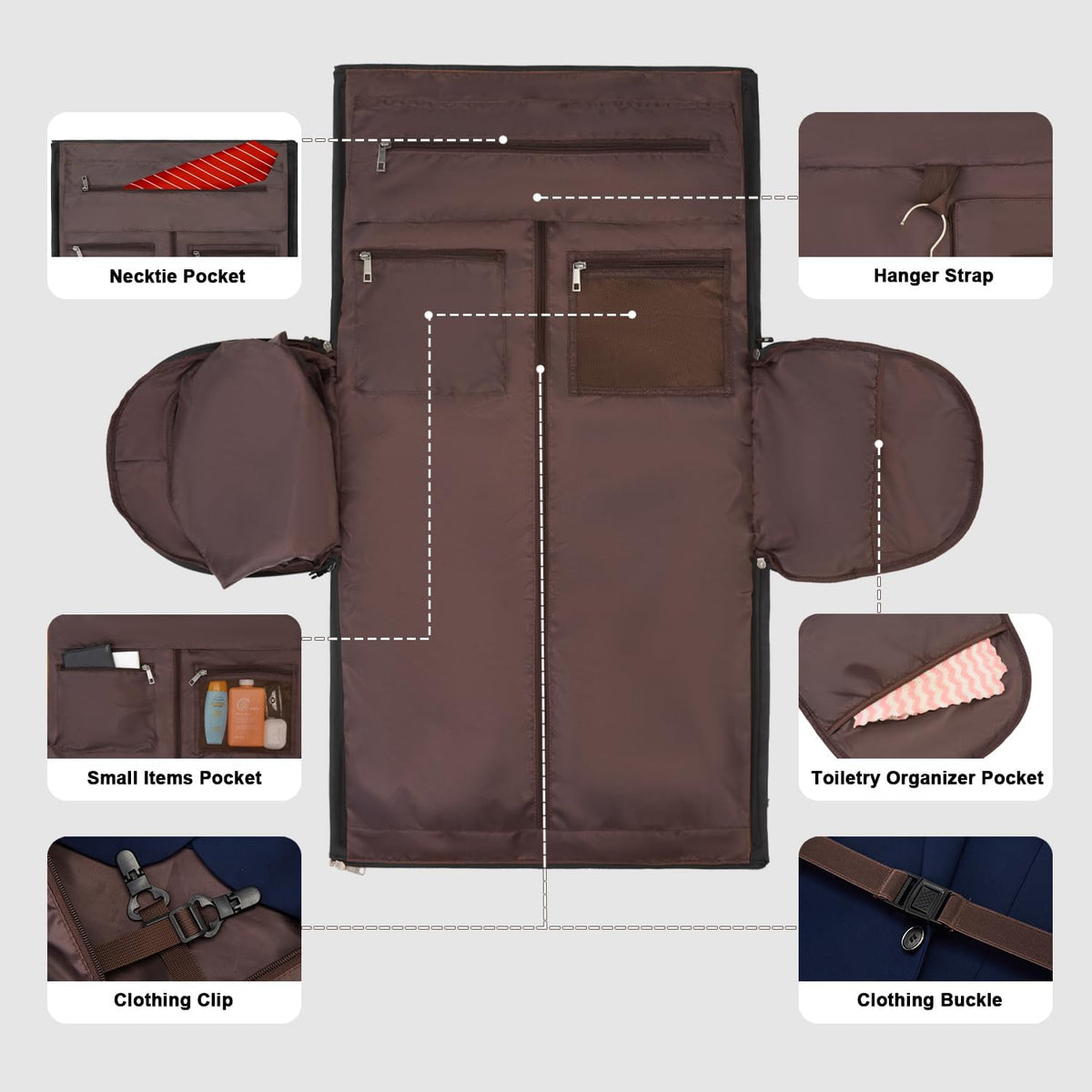 Travel Garment Bag for Men Women, Large, Black | Convertible Carry On, Garment Duffel Bag, 3 in 1, Hanging Suitcase