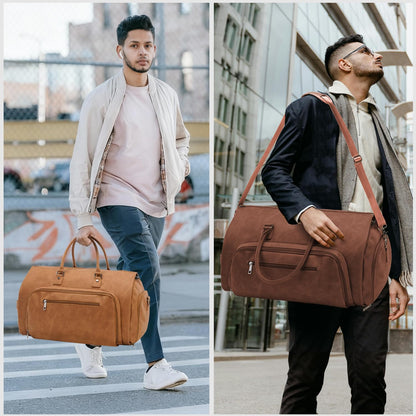 Travel Garment Bag for Men Women, Large, Black | Convertible Carry On, Garment Duffel Bag, 3 in 1, Hanging Suitcase