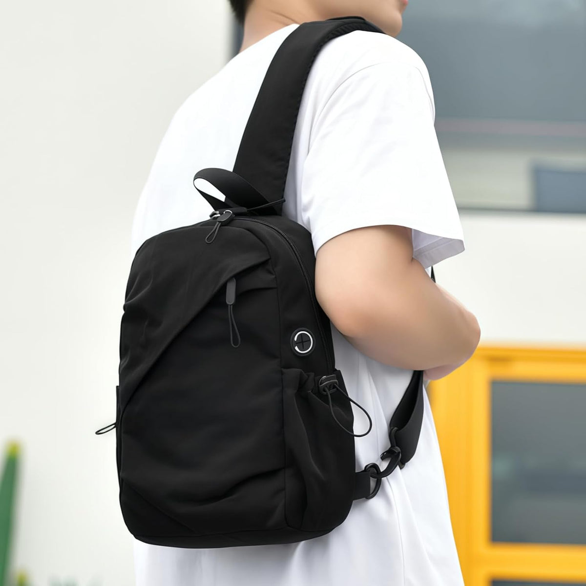 5L Crossbody Sling Bag, 11 Inch Tablet | 600D Water Resistant Urban Lightweight One Shoulder Backpack, Travel, Commuting, Walking, 31 to 44 Inches Adjustable Strap