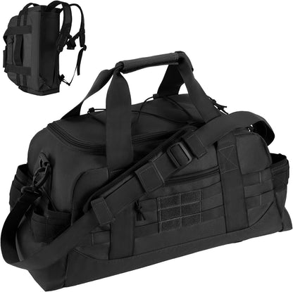 35L Large Duffle Bag, 3-in-1 Tactical Backpack MOLLE Pack for Sports/Gym/Outdoor, Olive Green