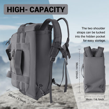 35L Large Duffle Bag, 3-in-1 Tactical Backpack MOLLE Pack for Sports/Gym/Outdoor, Olive Green