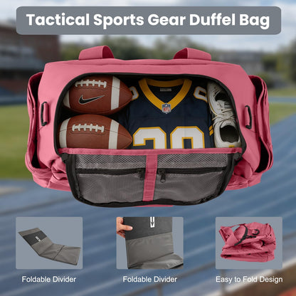 35L Large Duffle Bag, 3-in-1 Tactical Backpack MOLLE Pack for Sports/Gym/Outdoor, Olive Green