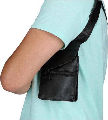 Unisex Leather Travel Shoulder Wallet
