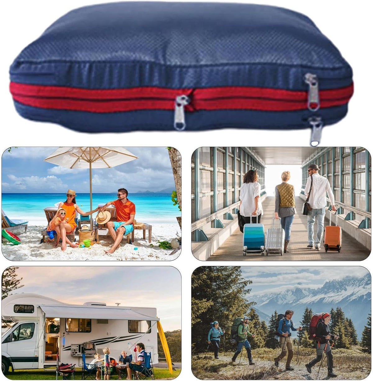 Packing Cubes for Travel,Double-Zone Storage Pouch - Luggage Storage Travel Compression Cube - for Vacation Short Trips Moving Clothes Shoes Toys Dolls