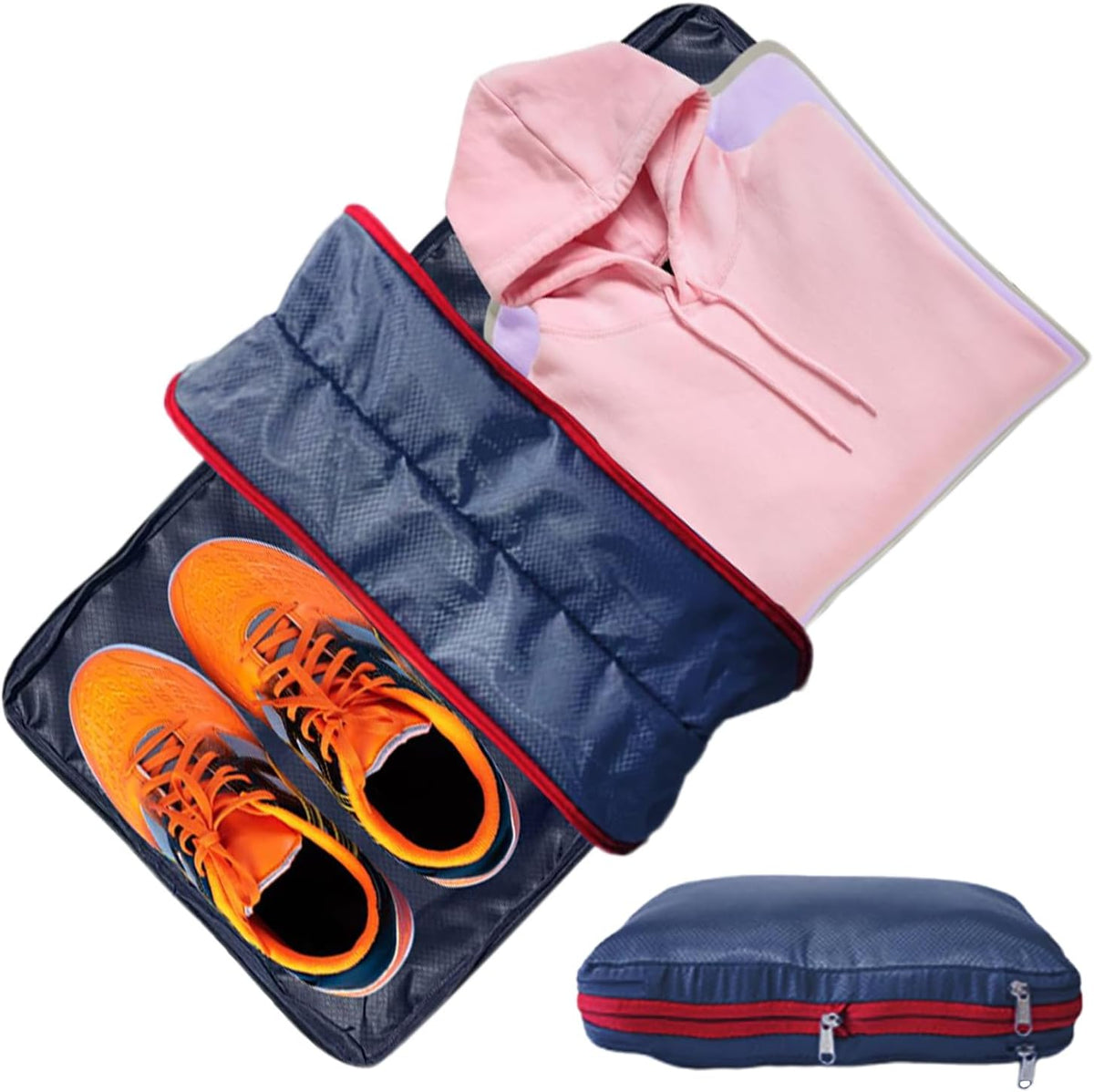 Packing Cubes for Travel,Double-Zone Storage Pouch - Luggage Storage Travel Compression Cube - for Vacation Short Trips Moving Clothes Shoes Toys Dolls